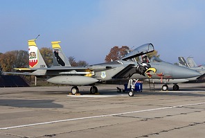 F-15C 84-0004 with 194th FS 'Griffins' 75 year anniversary paintjob