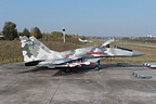 MiG-29MU1 06 White displayed with R-73, R-27ET and free-fall bombs