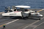 VAW-121 'Blue Tails' E-2C Hawkeye folding wings back