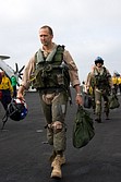 VAQ-140 'Patriots' pilots back from a mission