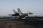 VFA-83 F/A-18C Hornet catching the wire