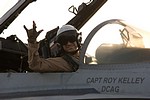 VFA-83 pilot in the commander F/A-18C Hornet