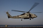 HS-5 'Nightdippers' SH-60F Seahawk launching