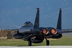 F-15E Strike Eagle 00-3002 from the 493rd's sister unit, the 494th Fighter Squadron