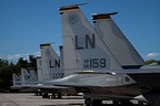 USAF 493rd FS F-15C Eagles flight-line