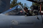 Capt. Stephen Barlow flying the 493rd FS commander's jet