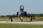 Turkish F-4E flashing its landing light