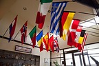 Flags of the 14 nations participating in the ENJJPT