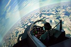Student flying the T-6 simulator