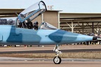 One of the specially painted T-38C Talons