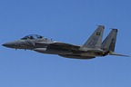 RSAF F-15D Eagle 231 overhead before breaking to downwind