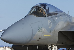 RSAF F-15 pilot preparing for the morning sortie