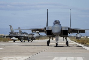 RSAF F-15C Eagle 210 following suit, as two HAF F-16D Block 52+ two-seaters await their turn