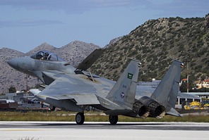 RSAF F-15C Eagle 210 landing