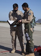 Saudi F-15 pilot and crew chief