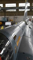 A view along the spine of the Mirage 2000-5 Mk.2 two-seater 506