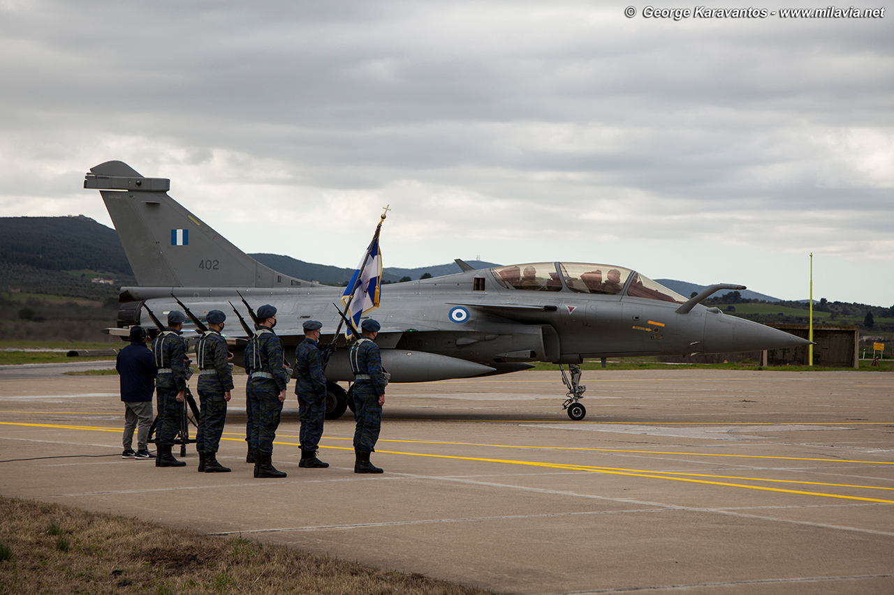 Arrival First Hellenic Air Force Rafales - Tanagra air base, Greece ...