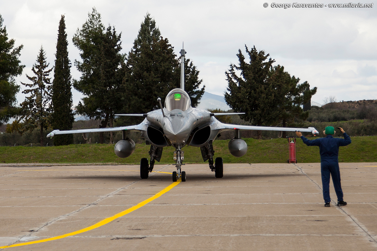 Arrival First Hellenic Air Force Rafales - Tanagra air base, Greece ...