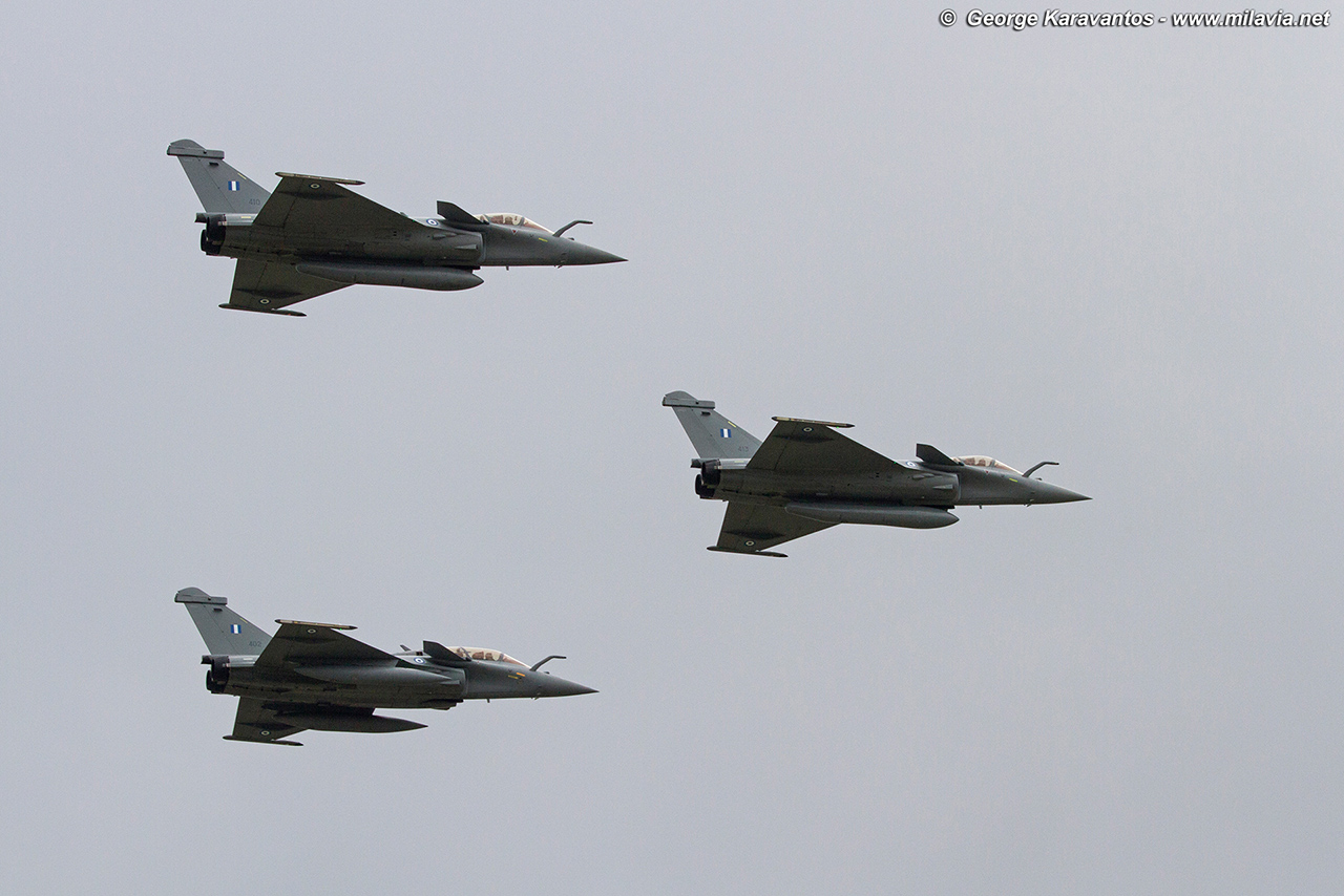 Arrival First Hellenic Air Force Rafales - Tanagra air base, Greece ...