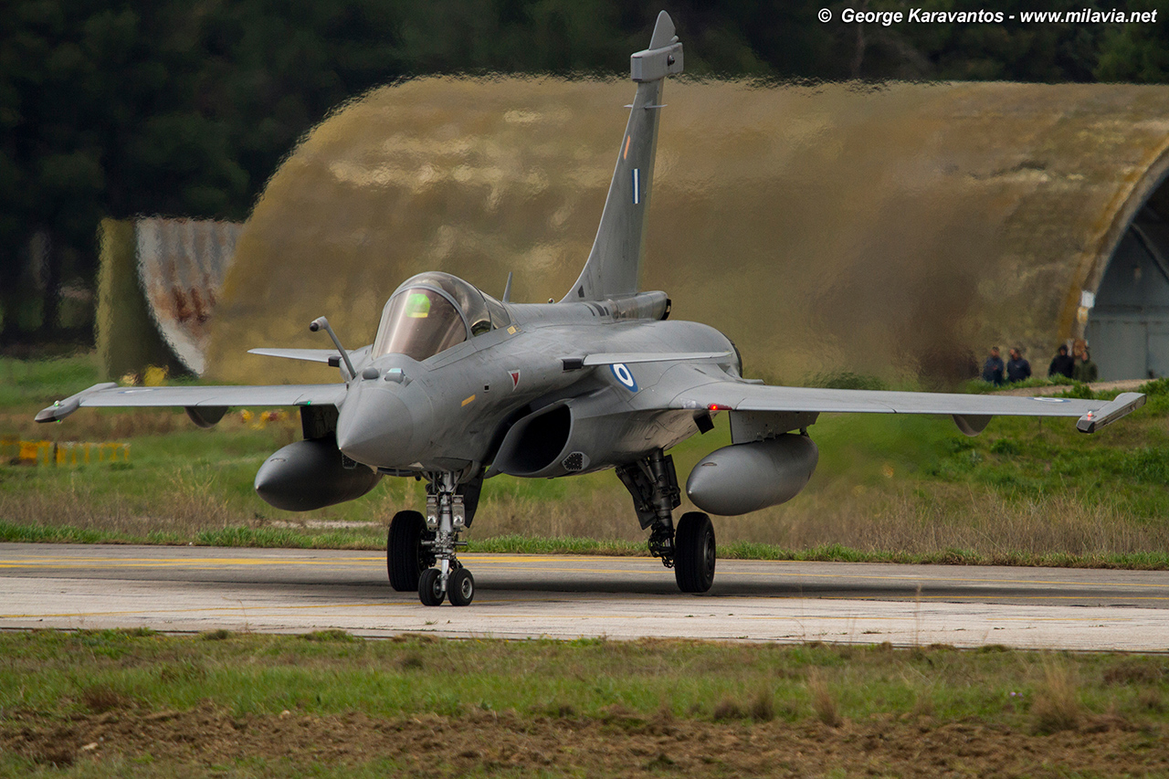 Arrival First Hellenic Air Force Rafales - Tanagra air base, Greece ...