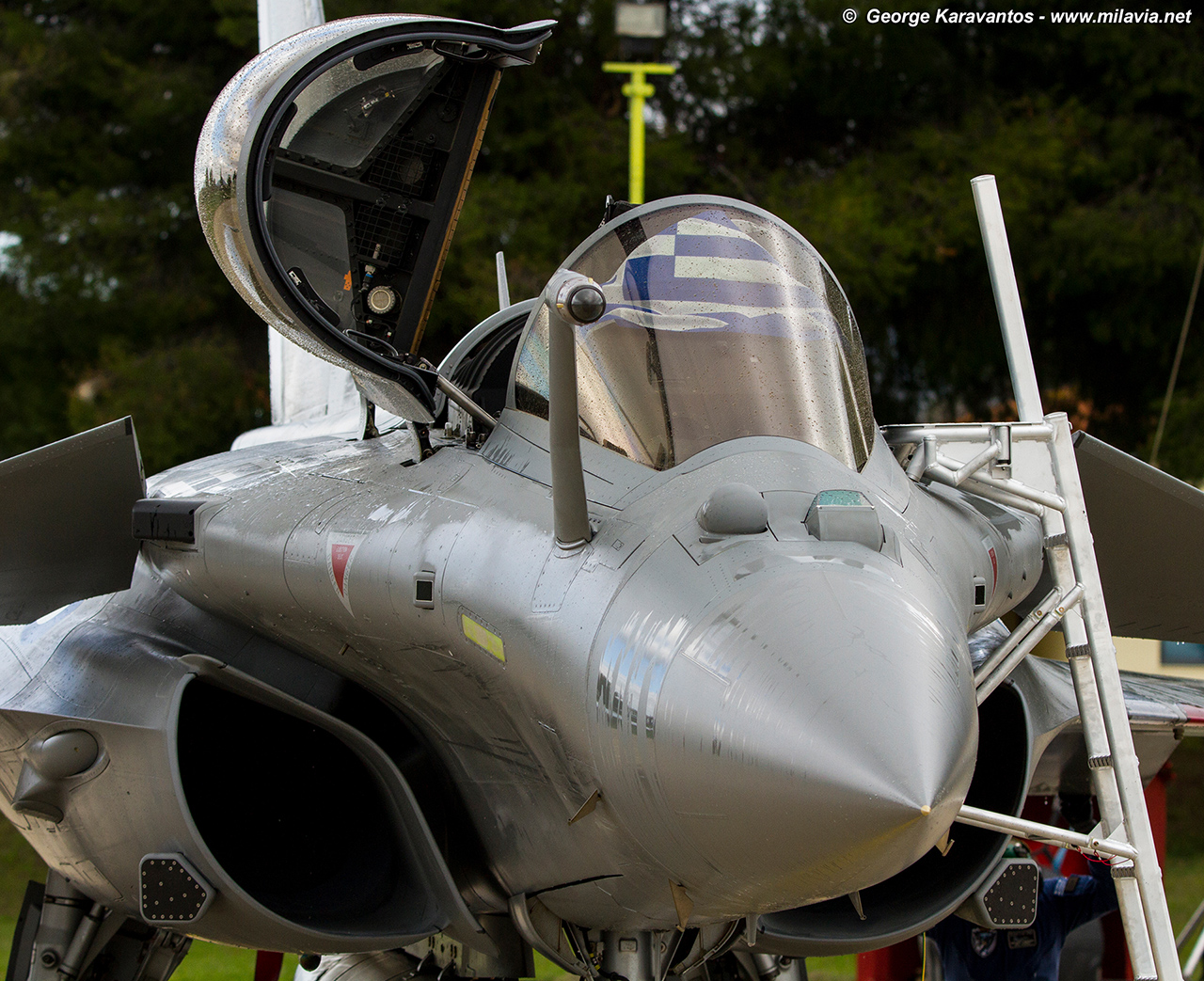 Arrival First Hellenic Air Force Rafales - Tanagra air base, Greece ...