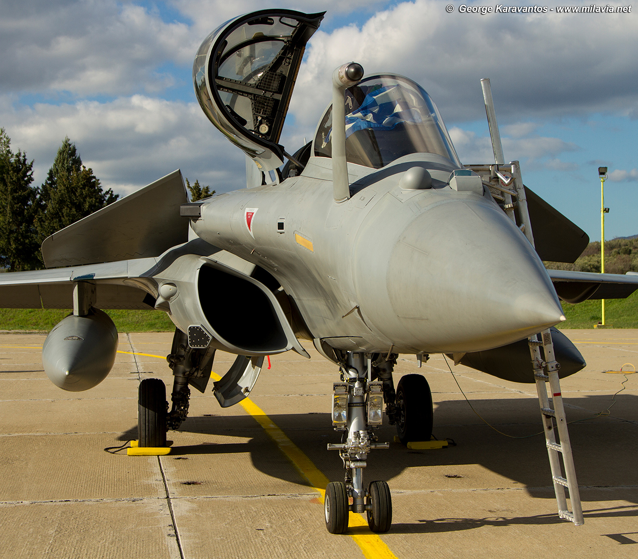 Arrival First Hellenic Air Force Rafales - Tanagra air base, Greece ...
