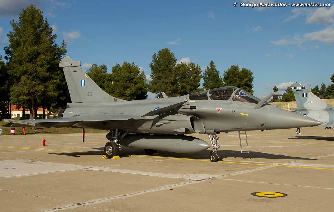 Arrival First Hellenic Air Force Rafales - Tanagra air base, Greece ...