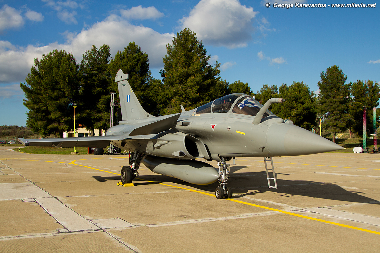 Arrival First Hellenic Air Force Rafales - Tanagra air base, Greece ...