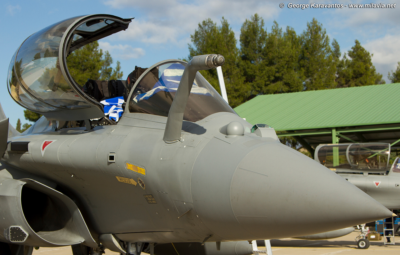Arrival First Hellenic Air Force Rafales - Tanagra air base, Greece ...