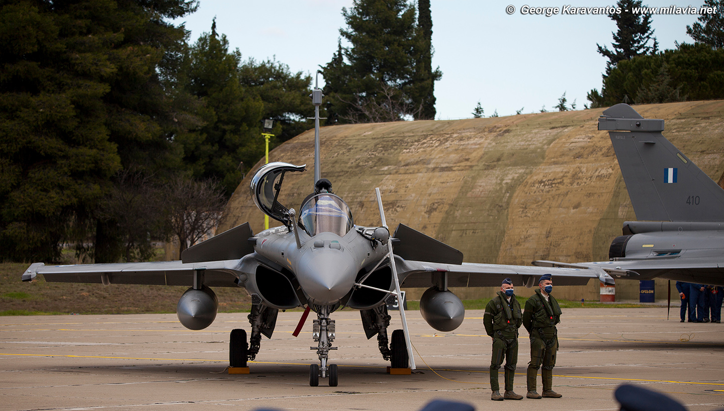 Arrival First Hellenic Air Force Rafales - Tanagra air base, Greece ...