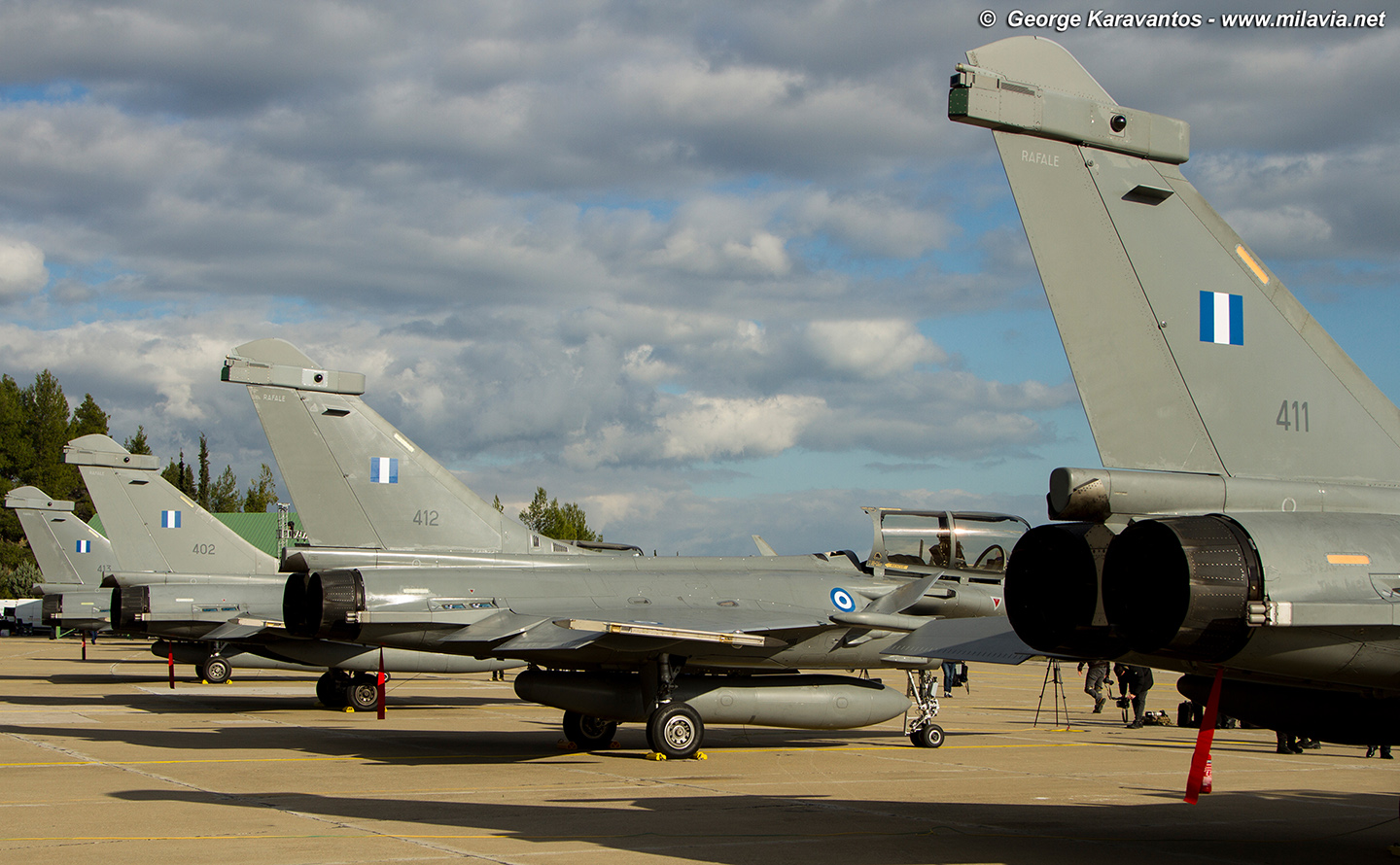 Arrival First Hellenic Air Force Rafales - Tanagra air base, Greece ...