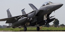 USAF 492nd FS 'Mad Hatters' F-15E Strike Eagle (97-0218) of the 48th FW from RAF Lakenheath, UK