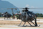 One of the flight instructors checking with the TH-500 crew