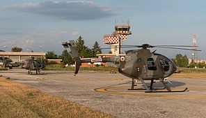 TH-500 72-31 and 72-28 with Frosinone's ATC tower in the background