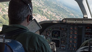 A look at the VC-180A instrument panel while in flight.