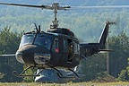 The double XX UH-205A just before it lands on the grounds
