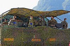 Maj. Gen. Angelo Michele Ristuccia, 'Vittorio Veneto' Division Commander, and Brig. Gen. Stefano Lagorio, 'Friuli' Aeromobile Brigade Commander, attend the tactical action at the Rivoli Bianchi range