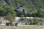 UH-90A approaches to land close to the squad waiting for extraction