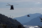 UH-90As coming in at the range to extract the infantry elements