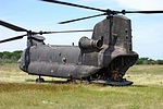 CH-47C Chinook in the exercise landing zone (LZ)