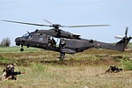 UH-90A touching down inside the perimeter set up by 66° Reggimento airmobile infantry