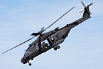 UH-90A at steep nosedown angle