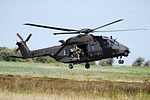 UH-90A lands to pick up the troops