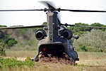 CH-47C with engines running