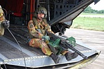 The gunner on the ramp of the CH-47C