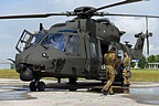 25° Gr. Sq. “CIGNO” UH-90A number 233 and the flight crew prior to the mission