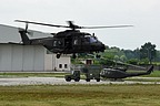 The UH-90A 233 departs from “Francesco Baracca” airport for the mission