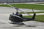 UH-205A on the flightline photographed from the air