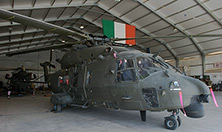 The hangar at FSB Herat, which houses the Italian NH90 helicopters