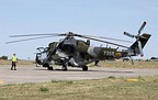 Italian Army CH-47C Chinook being secured